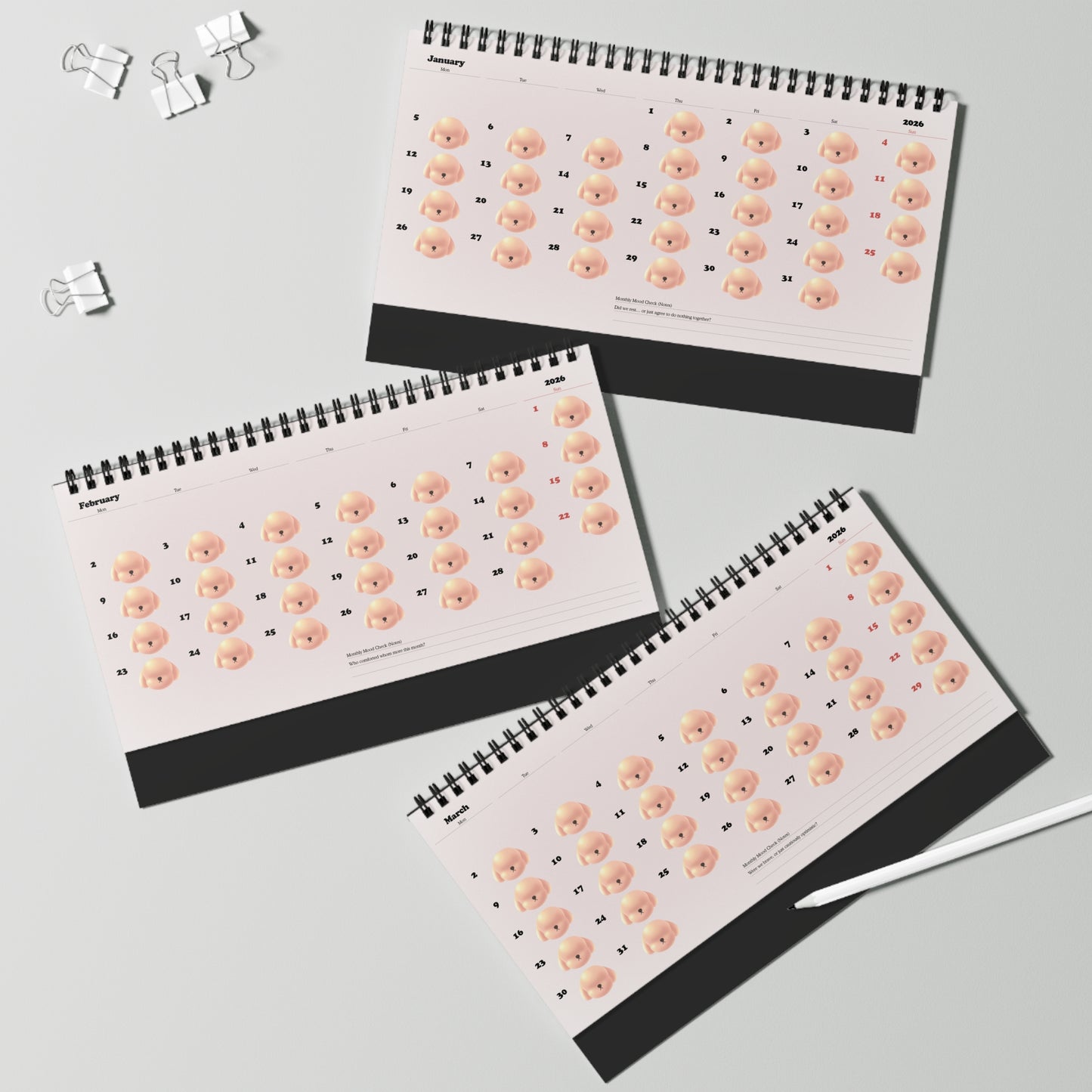 Good Dog, Bad Day — Dog Mood Tracker Desk Calendar 2026