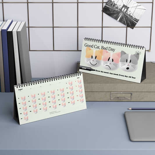 Good Cat, Bad Day — Cat Mood Tracker Desk Calendar 2026