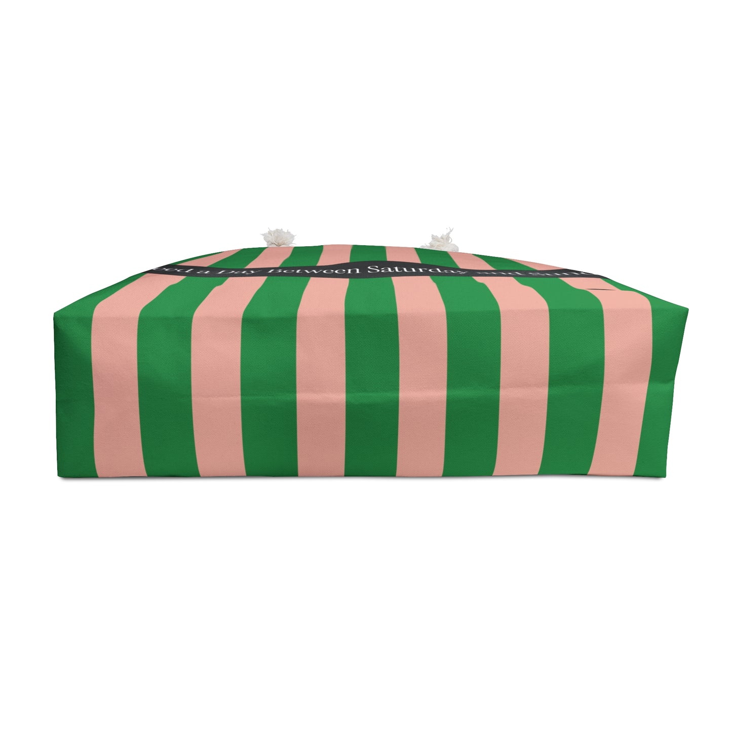 Striped Weekender Bag – "I Need a Day Between Saturday and Sunday" Travel Tote