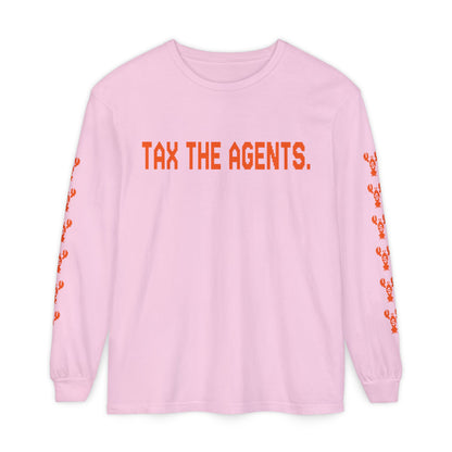 Tax The Agents (Alert Orange) — Long Sleeve Tee