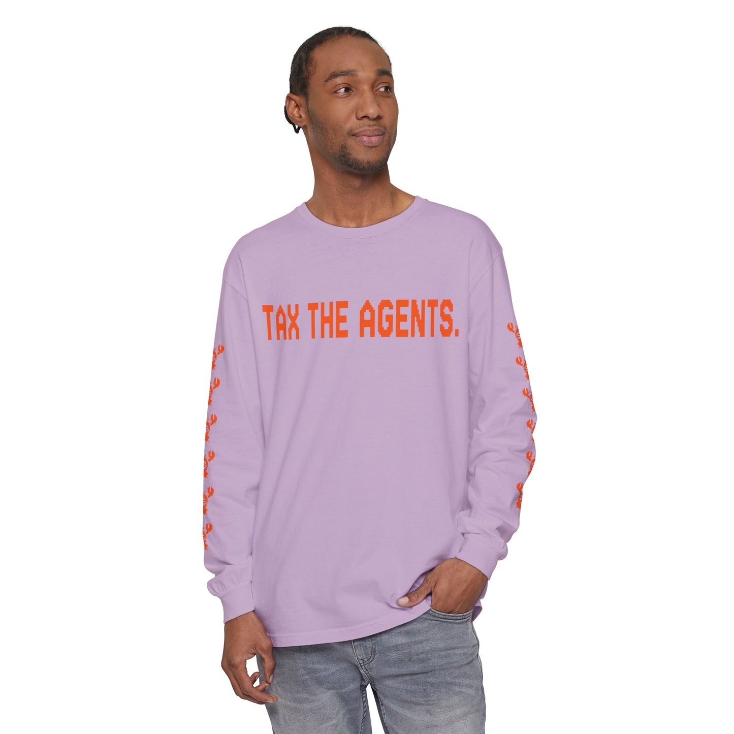 Tax The Agents (Alert Orange) — Long Sleeve Tee