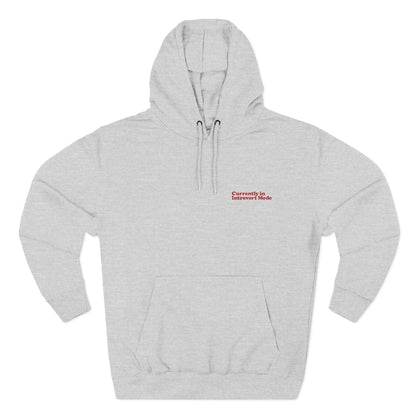 Introvert Mode On Hoodie (Nurture) – Cozy Fleece Graphic Sweatshirt for Introverts