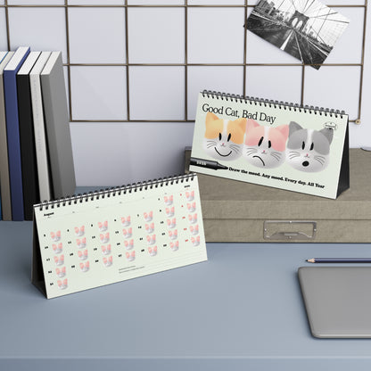 Good Cat, Bad Day — Cat Mood Tracker Desk Calendar 2026