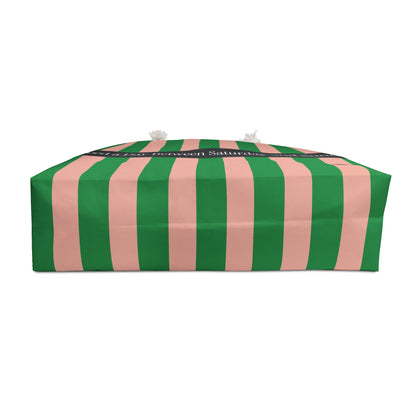 Striped Weekender Bag – "I Need a Day Between Saturday and Sunday" Travel Tote