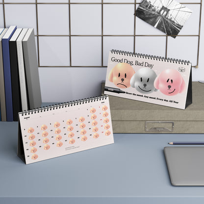 Good Dog, Bad Day — Dog Mood Tracker Desk Calendar 2026
