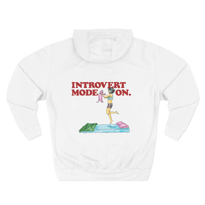 Introvert Mode On Hoodie (Joy) – Cozy Fleece Graphic Sweatshirt for Introverts