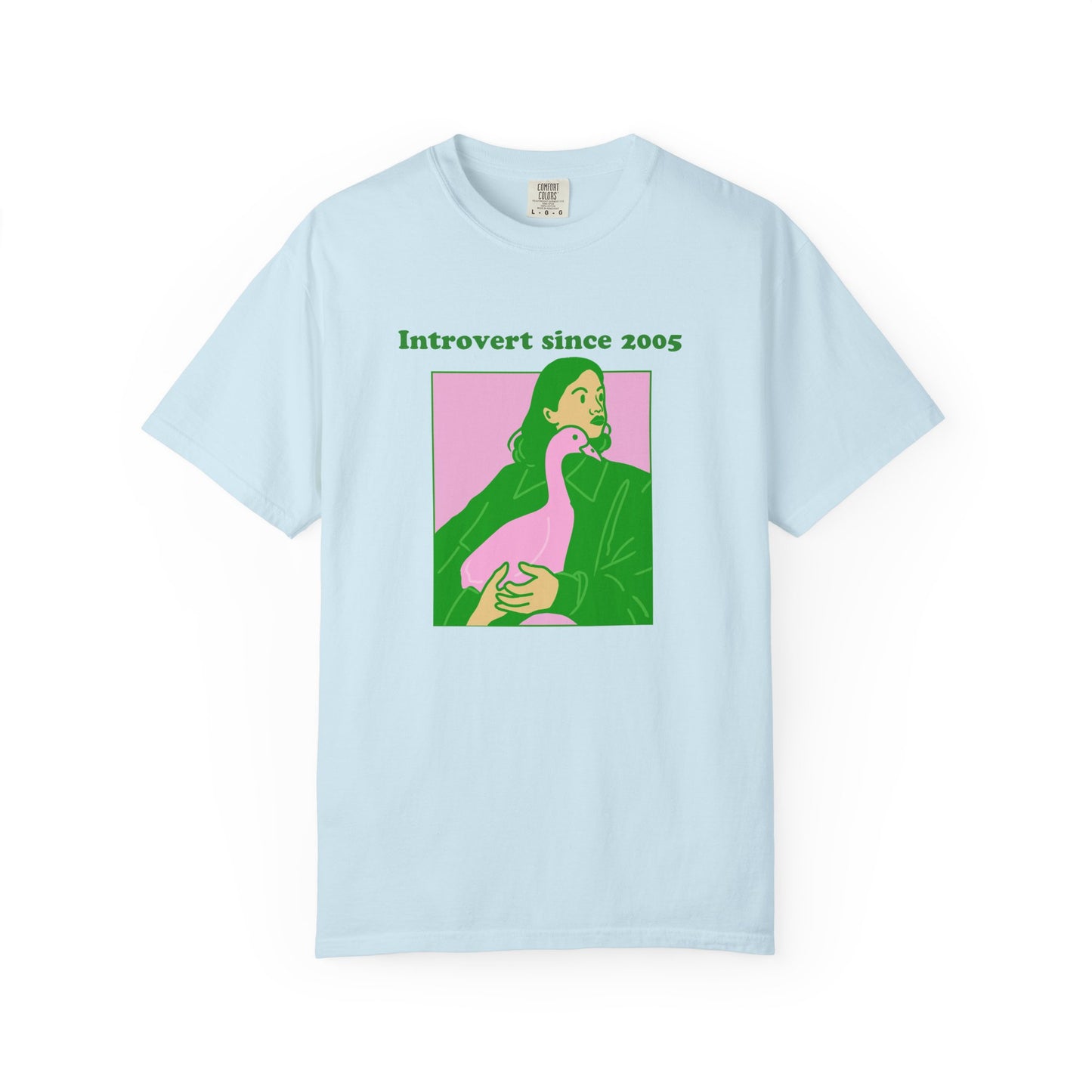 Introvert Since [Birth Year] – DUCK Nr. 1 – Personalized Retro Graphic T-Shirt | Unisex Garment-Dyed Tee
