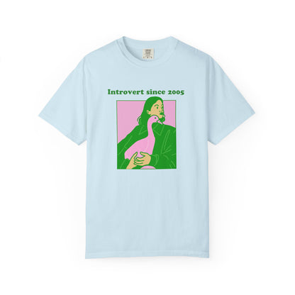 Introvert Since [Birth Year] – DUCK Nr. 1 – Personalized Retro Graphic T-Shirt | Unisex Garment-Dyed Tee