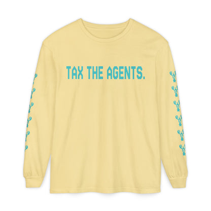 Tax The Agents (Neo Turquoise) — Long Sleeve Tee