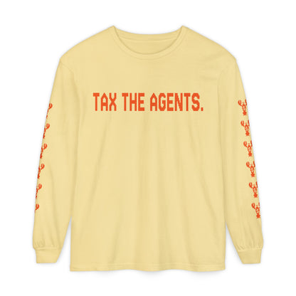 Tax The Agents (Alert Orange) — Long Sleeve Tee