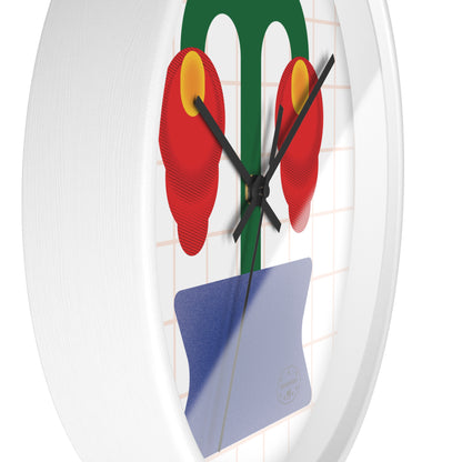 Flamingo Flower — Wall Clock