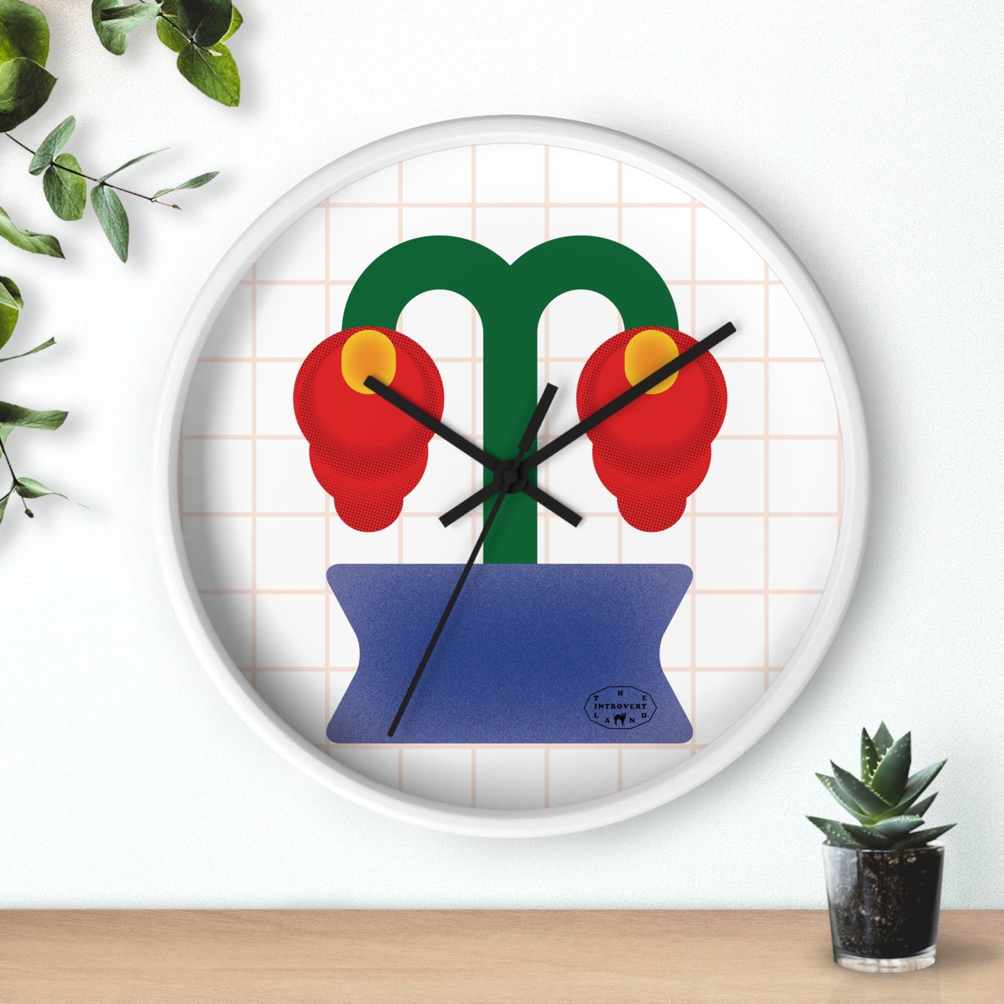 Flamingo Flower — Wall Clock
