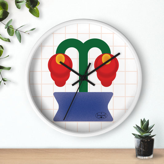 Flamingo Flower — Wall Clock