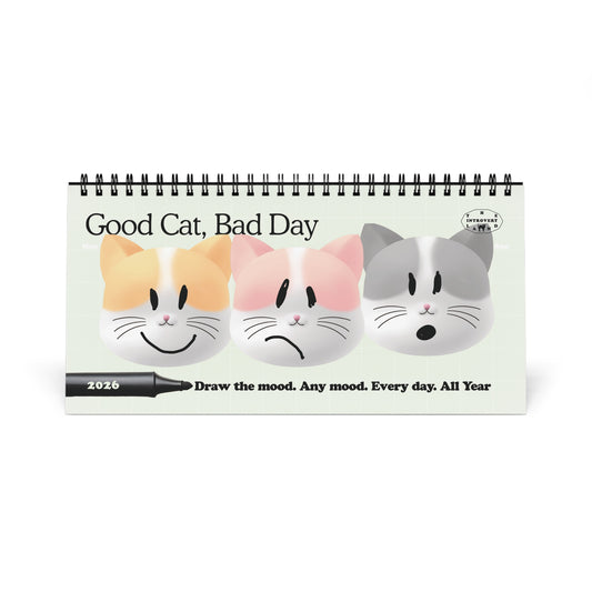 Good Cat, Bad Day — Cat Mood Tracker Desk Calendar 2026