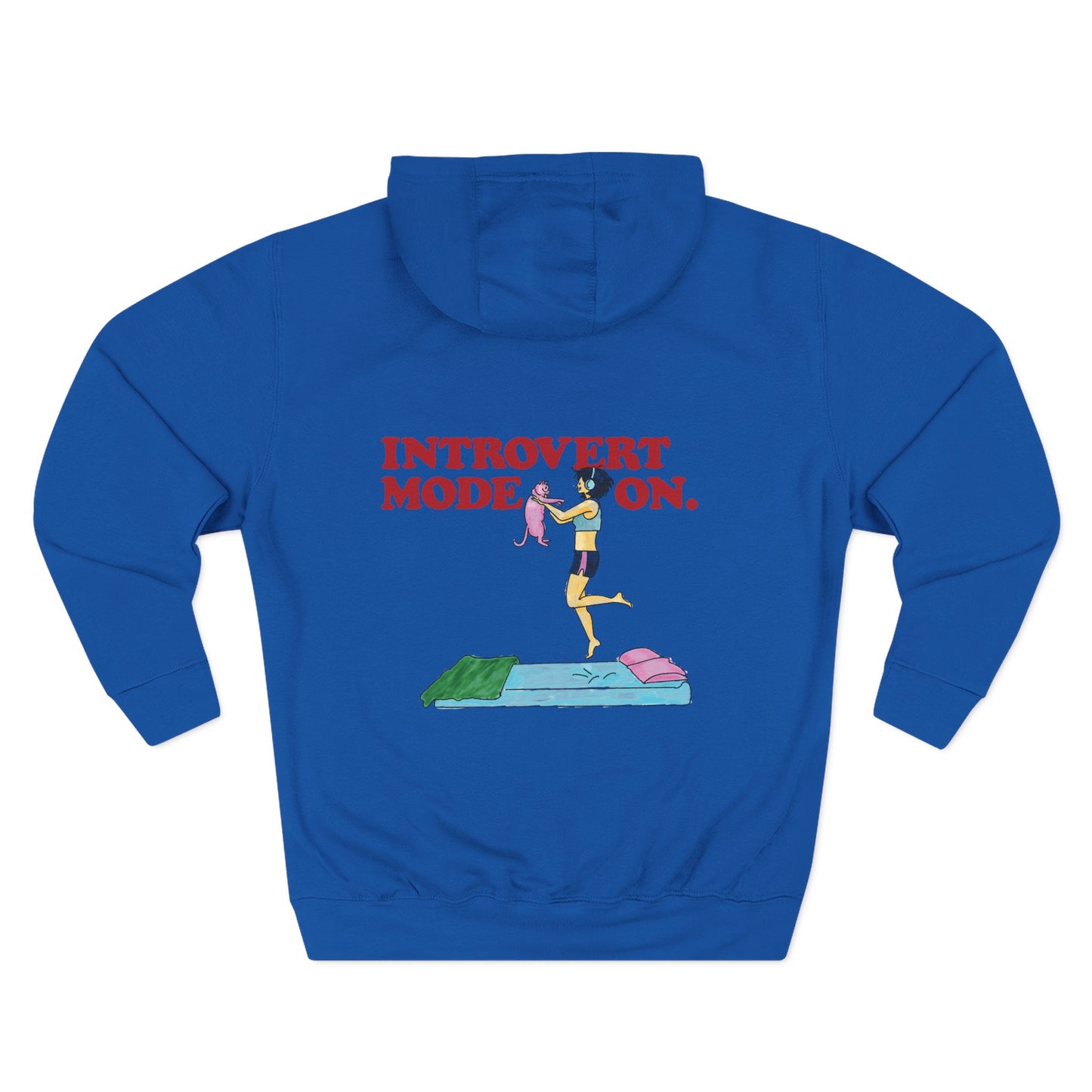 Introvert Mode On Hoodie (Joy) – Cozy Fleece Graphic Sweatshirt for Introverts