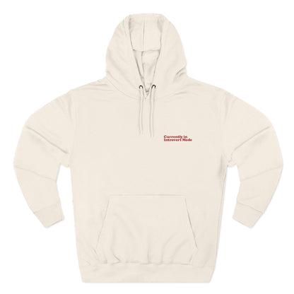 Introvert Mode On Hoodie (Recharge) – Cozy Fleece Graphic Sweatshirt for Introverts