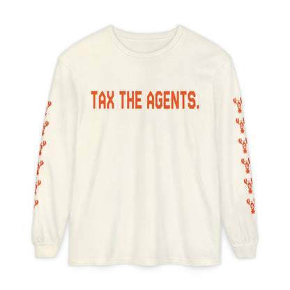 Tax The Agents (Alert Orange) — Long Sleeve Tee
