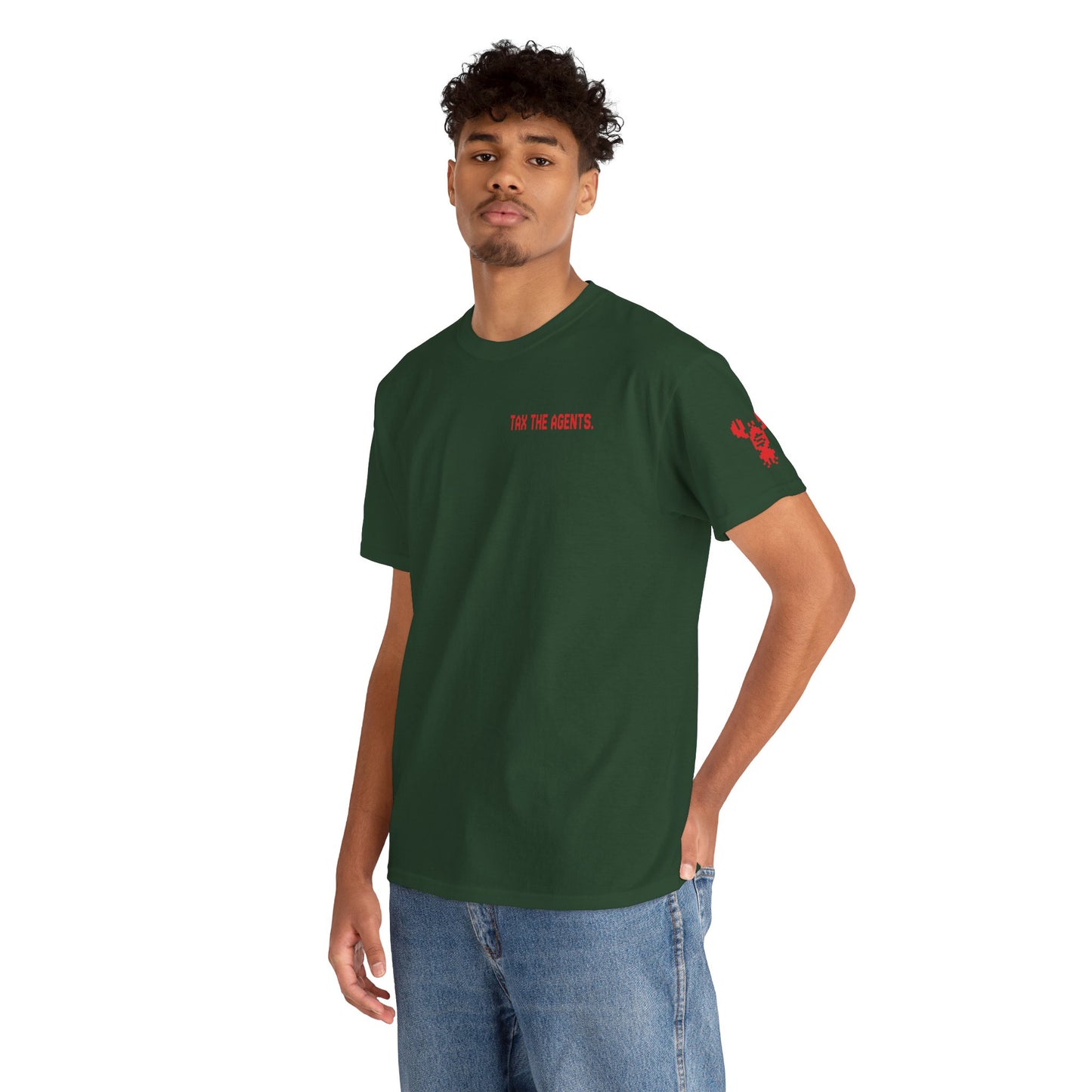 Tax The Agents (Critical Red) — Unisex Heavy Cotton Tee