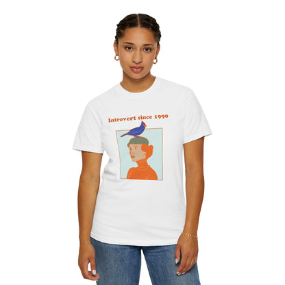 Introvert Since [Birth Year] – BIRD Nr. 1 – Personalized Retro Graphic T-Shirt | Unisex Garment-Dyed Tee
