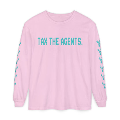 Tax The Agents (Neo Turquoise) — Long Sleeve Tee