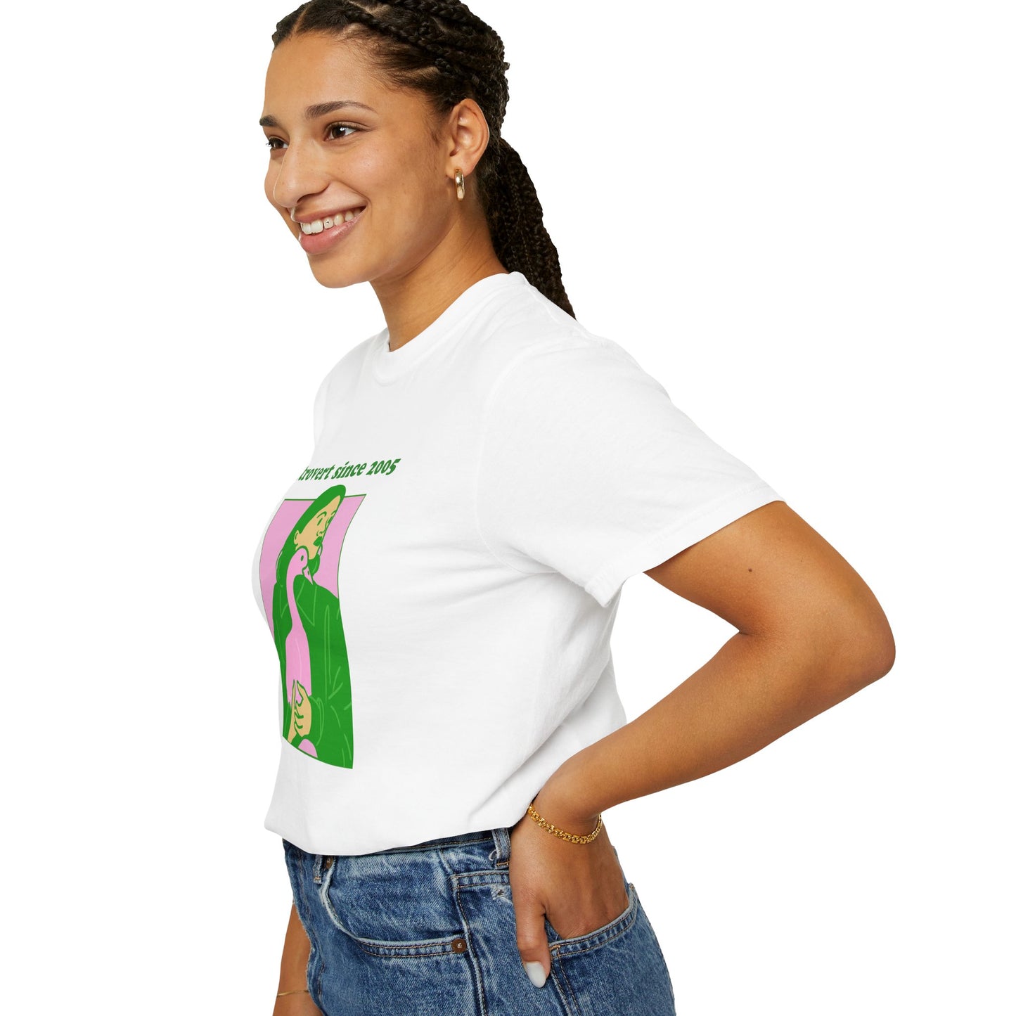 Introvert Since [Birth Year] – DUCK Nr. 1 – Personalized Retro Graphic T-Shirt | Unisex Garment-Dyed Tee