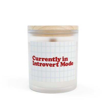 Currently in Introvert Mode Candle – 11oz Frosted Glass Self-Care Gift