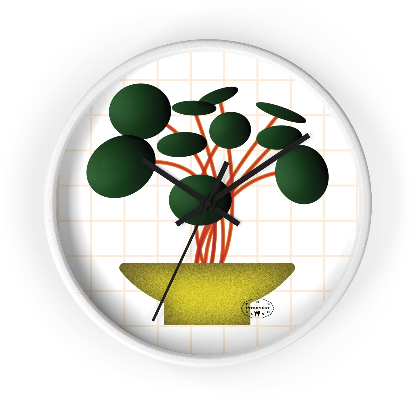 Pilea Plant — Wall Clock