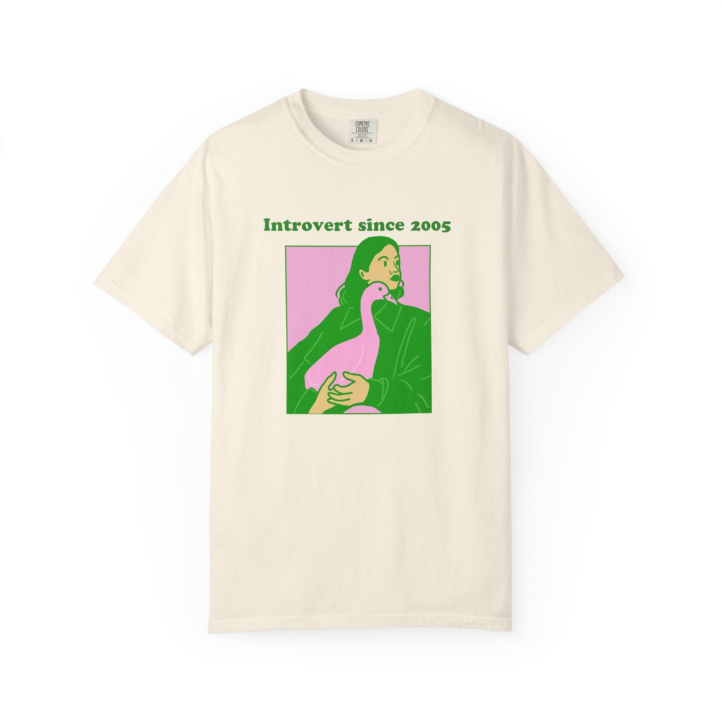 Introvert Since [Birth Year] – DUCK Nr. 1 – Personalized Retro Graphic T-Shirt | Unisex Garment-Dyed Tee