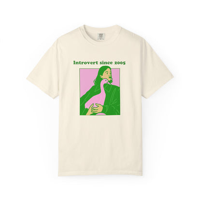 Introvert Since [Birth Year] – DUCK Nr. 1 – Personalized Retro Graphic T-Shirt | Unisex Garment-Dyed Tee