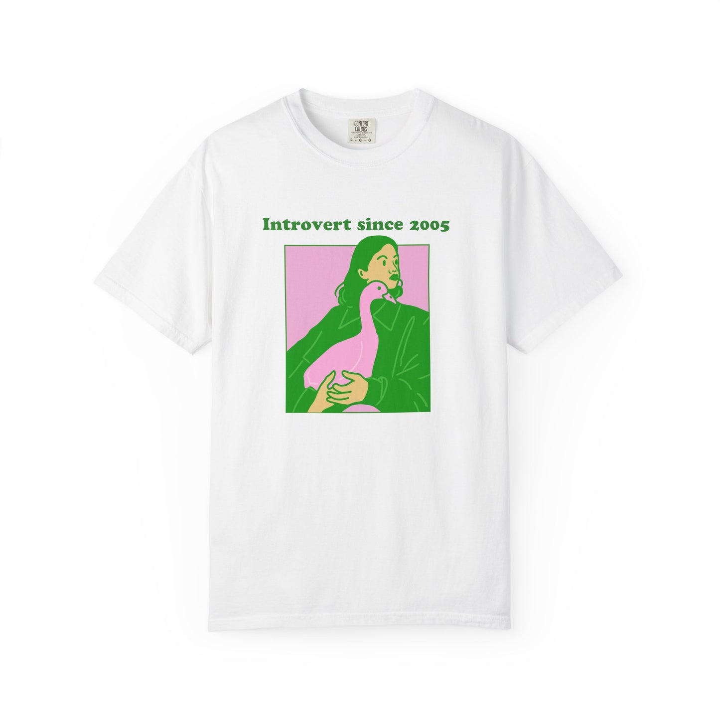 Introvert Since [Birth Year] – DUCK Nr. 1 – Personalized Retro Graphic T-Shirt | Unisex Garment-Dyed Tee