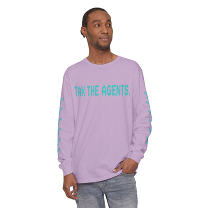 Tax The Agents (Neo Turquoise) — Long Sleeve Tee