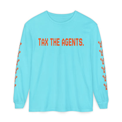 Tax The Agents (Alert Orange) — Long Sleeve Tee