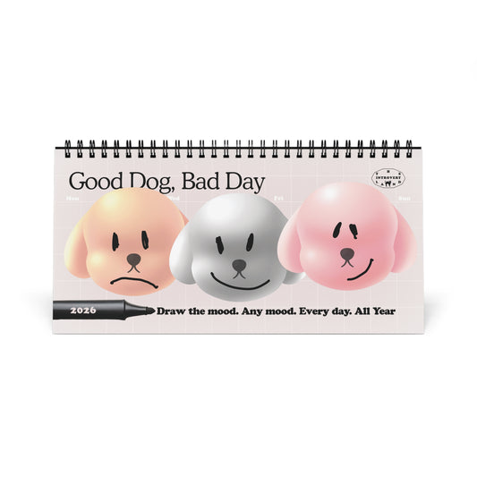Good Dog, Bad Day — Dog Mood Tracker Desk Calendar 2026