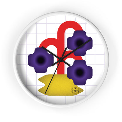 African Violet  — Wall Clock