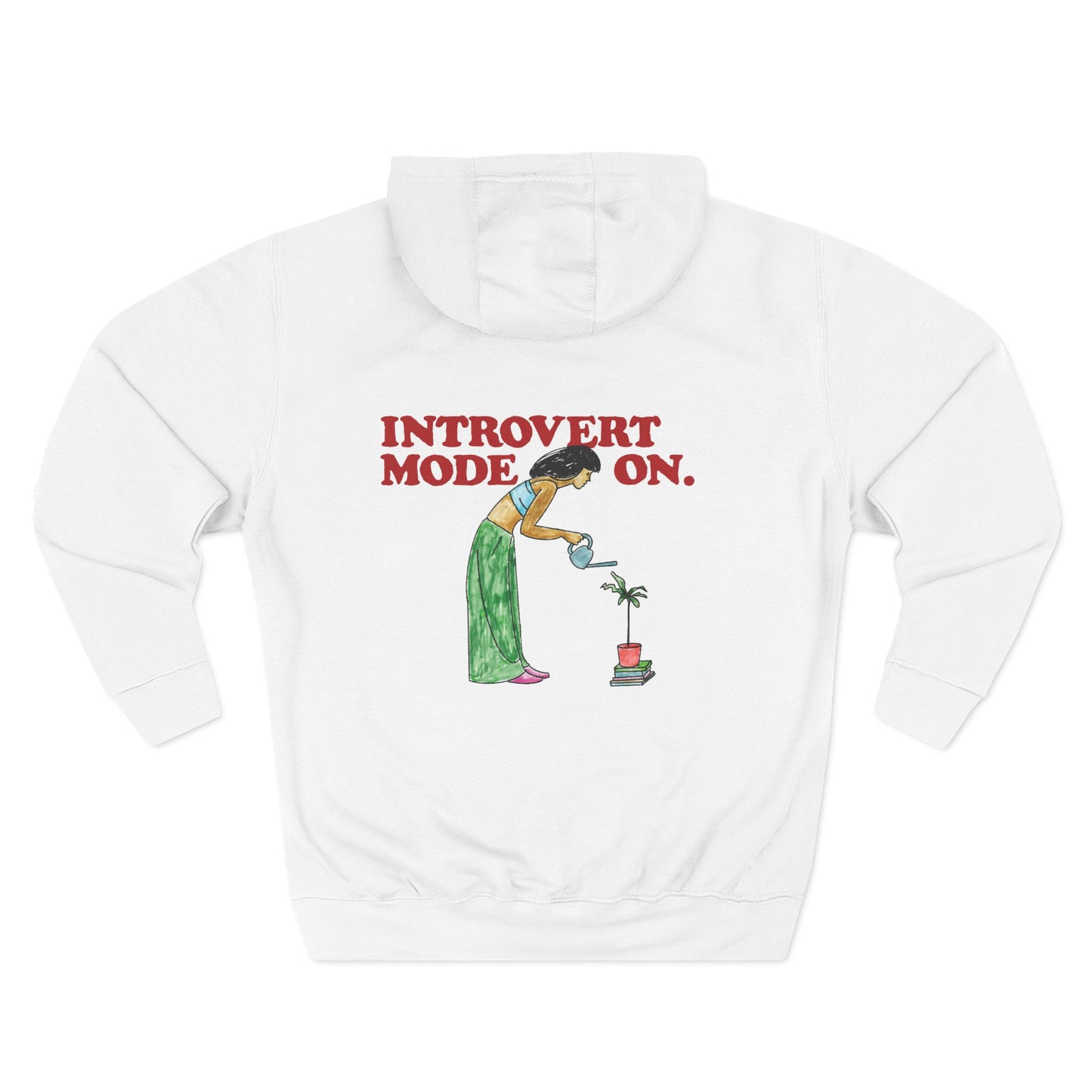 Introvert Mode On Hoodie (Nurture) – Cozy Fleece Graphic Sweatshirt for Introverts