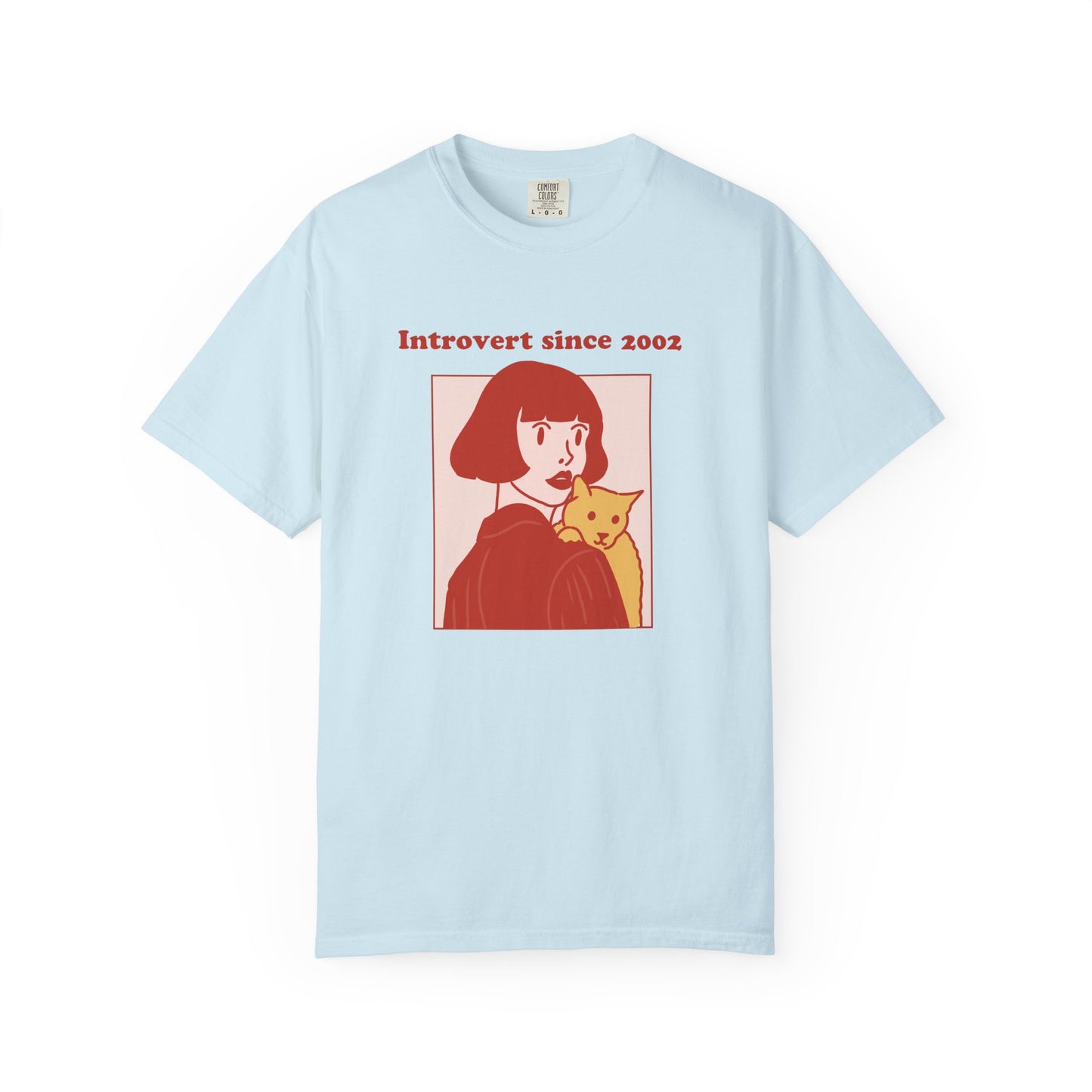 Introvert Since [Birth Year] – CAT Nr. 1 - Personalized Retro Graphic T-Shirt | Unisex Garment-Dyed Tee
