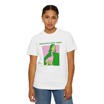 Introvert Since [Birth Year] – DUCK Nr. 1 – Personalized Retro Graphic T-Shirt | Unisex Garment-Dyed Tee