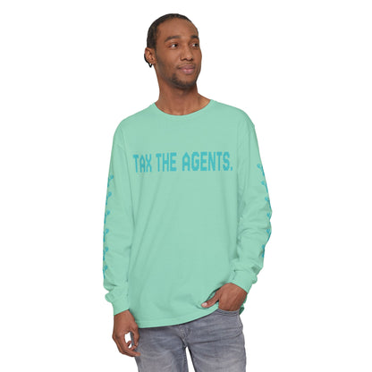 Tax The Agents (Neo Turquoise) — Long Sleeve Tee