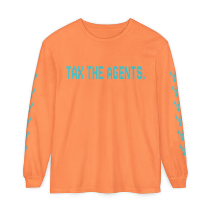 Tax The Agents (Neo Turquoise) — Long Sleeve Tee