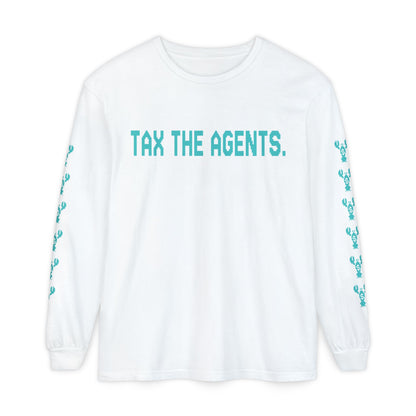 Tax The Agents (Neo Turquoise) — Long Sleeve Tee