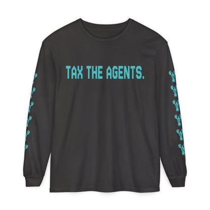 Tax The Agents (Neo Turquoise) — Long Sleeve Tee