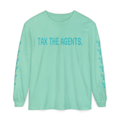 Tax The Agents (Neo Turquoise) — Long Sleeve Tee