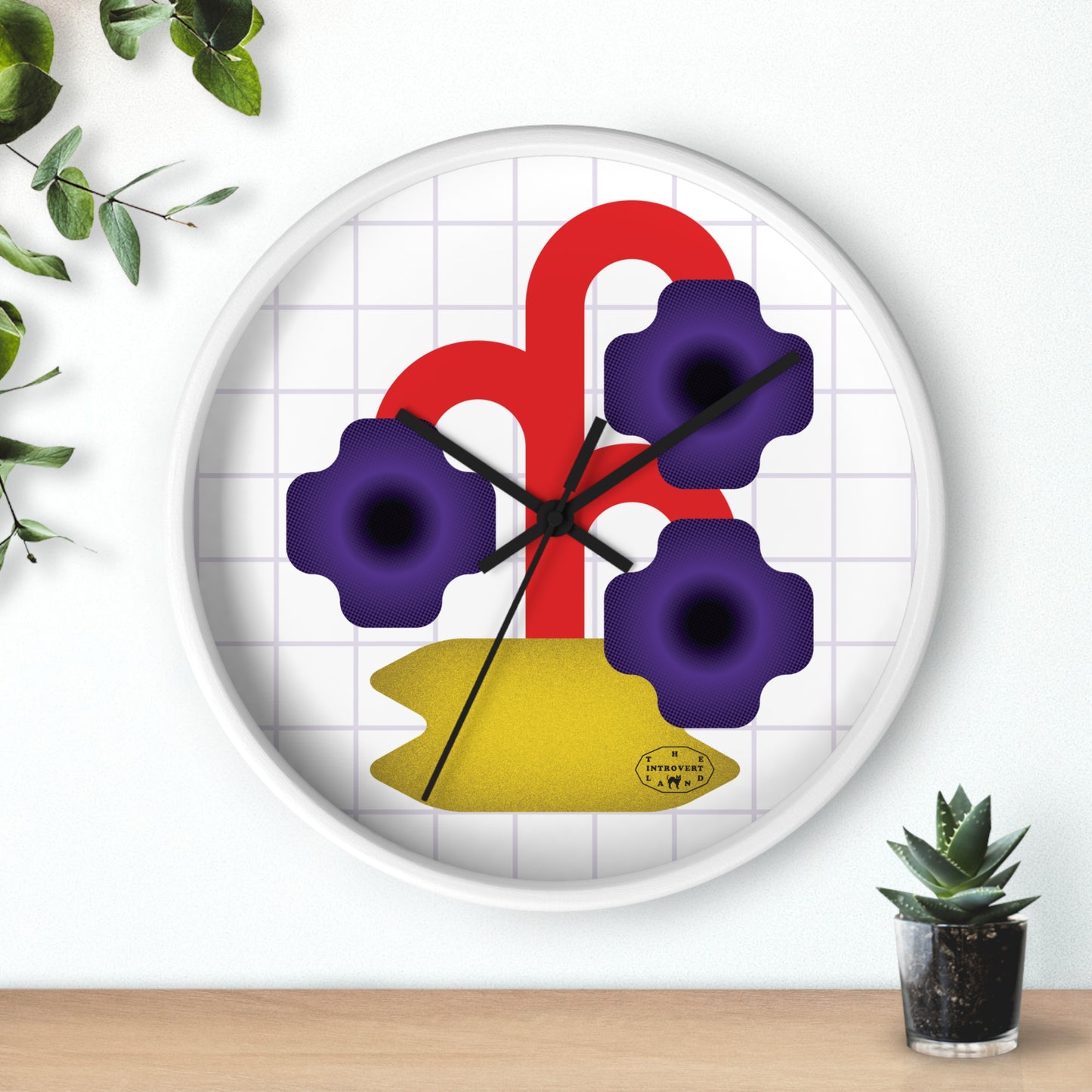 African Violet  — Wall Clock