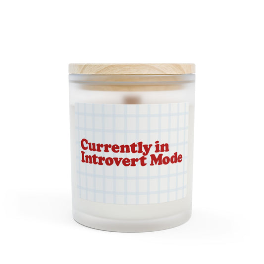 Currently in Introvert Mode Candle – 11oz Frosted Glass Self-Care Gift
