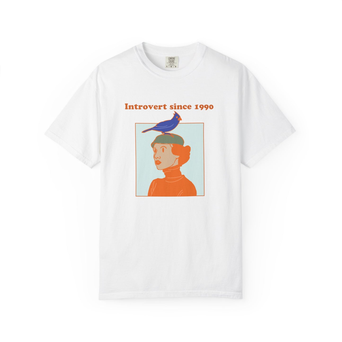 Introvert Since [Birth Year] – BIRD Nr. 1 – Personalized Retro Graphic T-Shirt | Unisex Garment-Dyed Tee