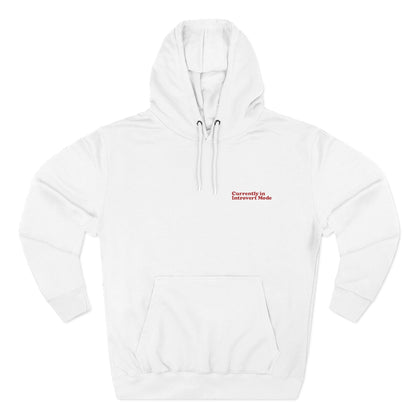 Introvert Mode On Hoodie (Recharge) – Cozy Fleece Graphic Sweatshirt for Introverts