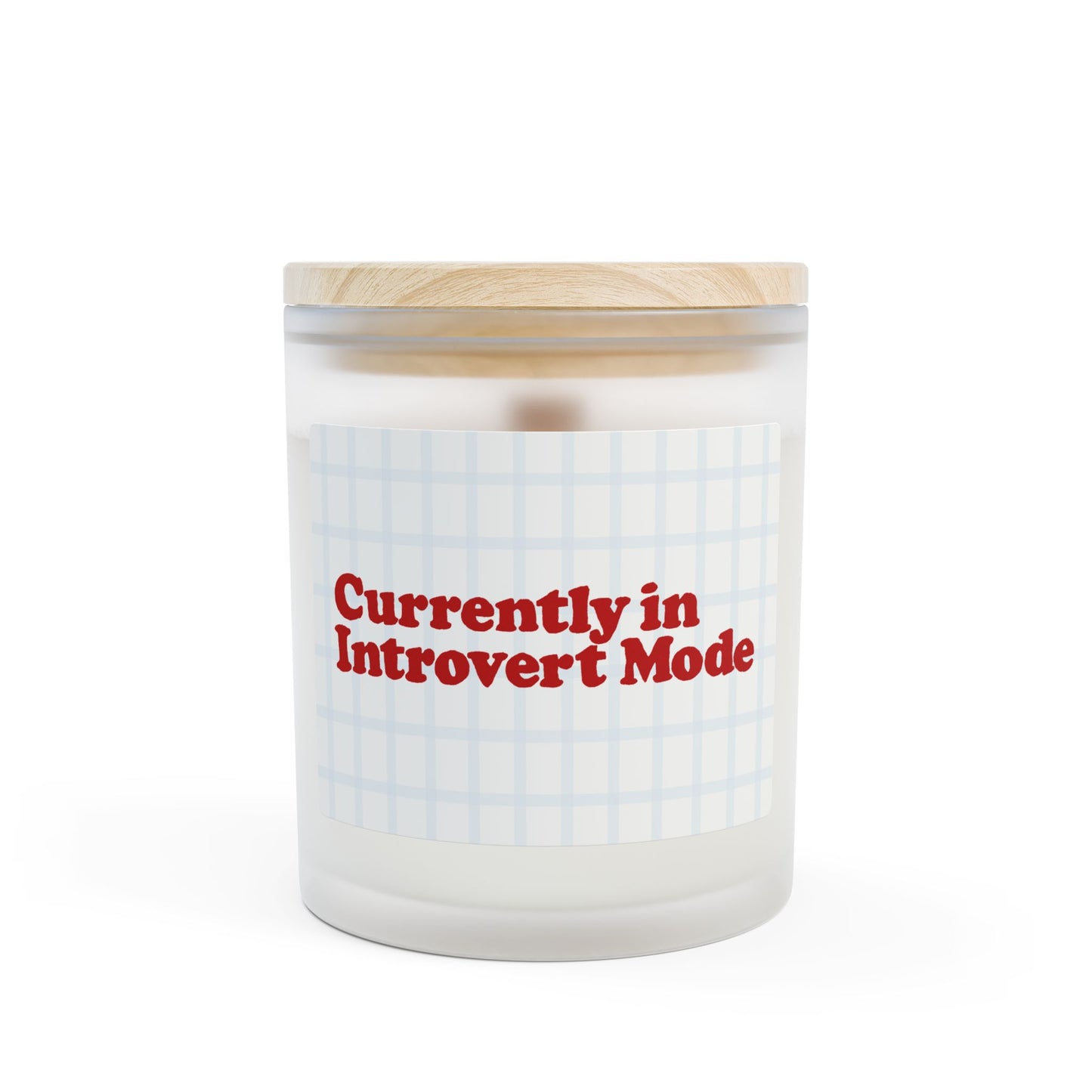 Currently in Introvert Mode Candle – 11oz Frosted Glass Self-Care Gift