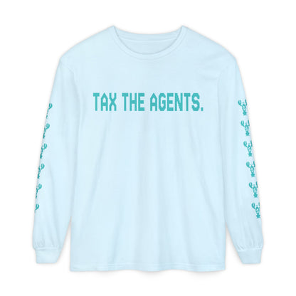 Tax The Agents (Neo Turquoise) — Long Sleeve Tee